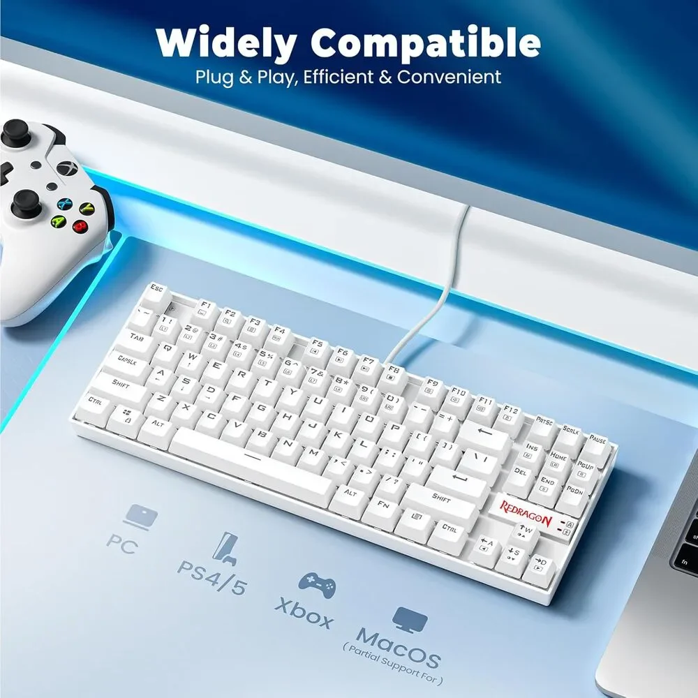 Redragon K552P TKL Mechanical Gaming Keyboard RGB – 18 Backlight Modes
